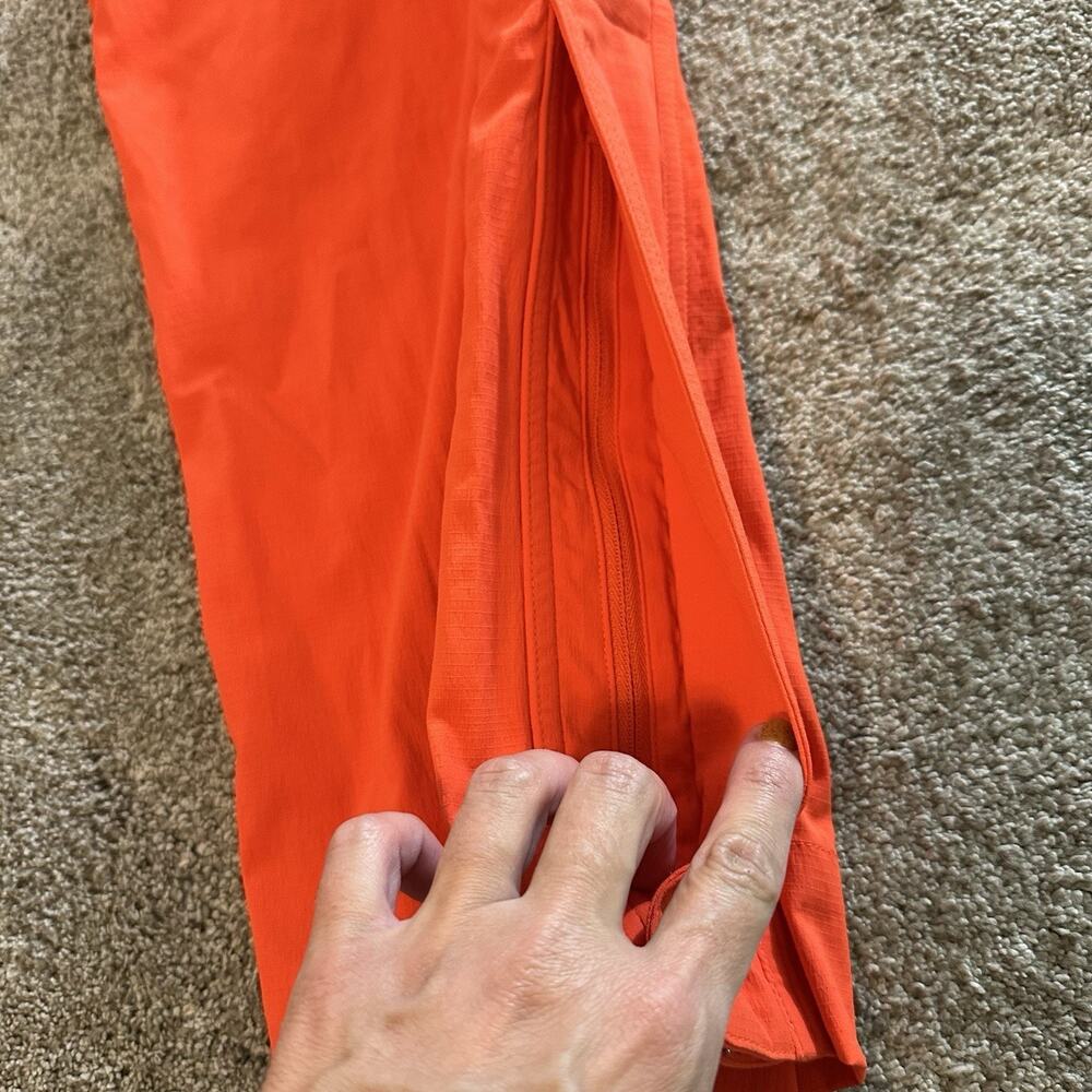 Athleta Trekkie High Rise Wide Parachute Pants Women Size 14 Orange Activewear - Picture 10 of 12